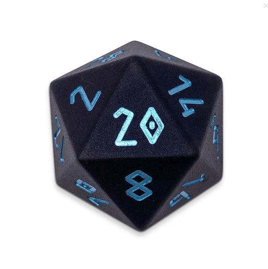 Aluminum Boulder D20: Norse Foundry - Orb of Ice (55mm)