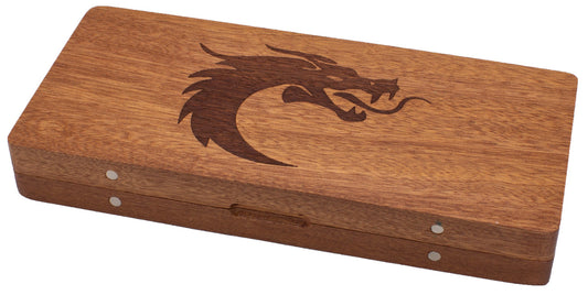 Wooden Dice Tray: Dragon's Vault - Brown