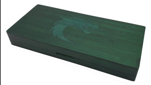 Wooden Dice Tray: Dragon's Vault - Hunter Green