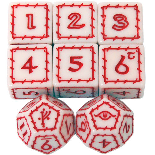 The One Ring 2E RPG: White Dice Set