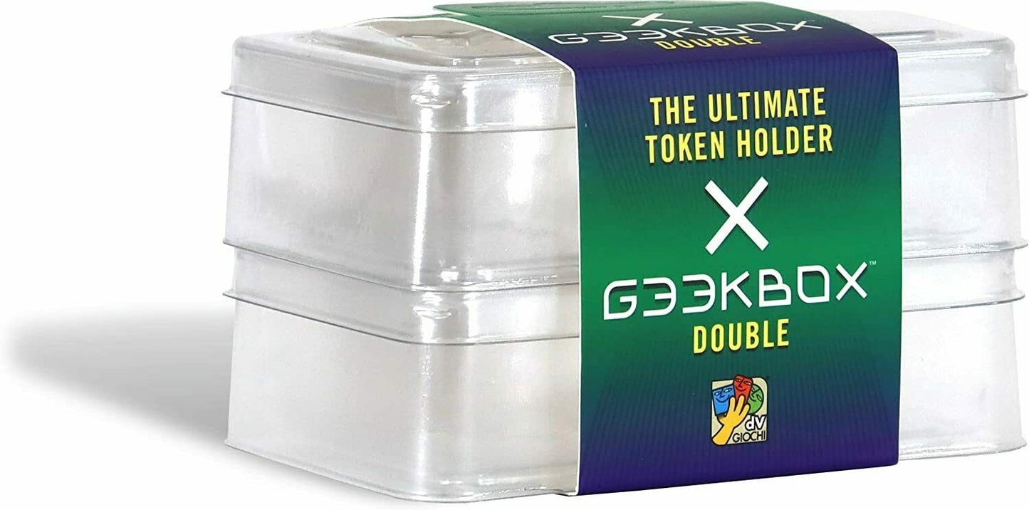 Geekbox: Double Size - Clear Plastic Token Storage Box w/Lid