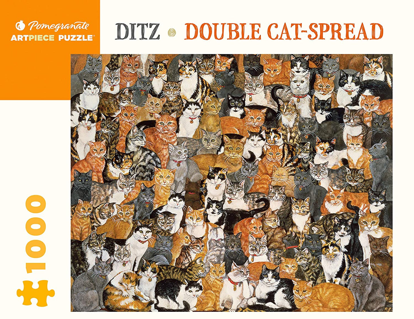 Puzzle: Double Cat Spread 1000 Pieces
