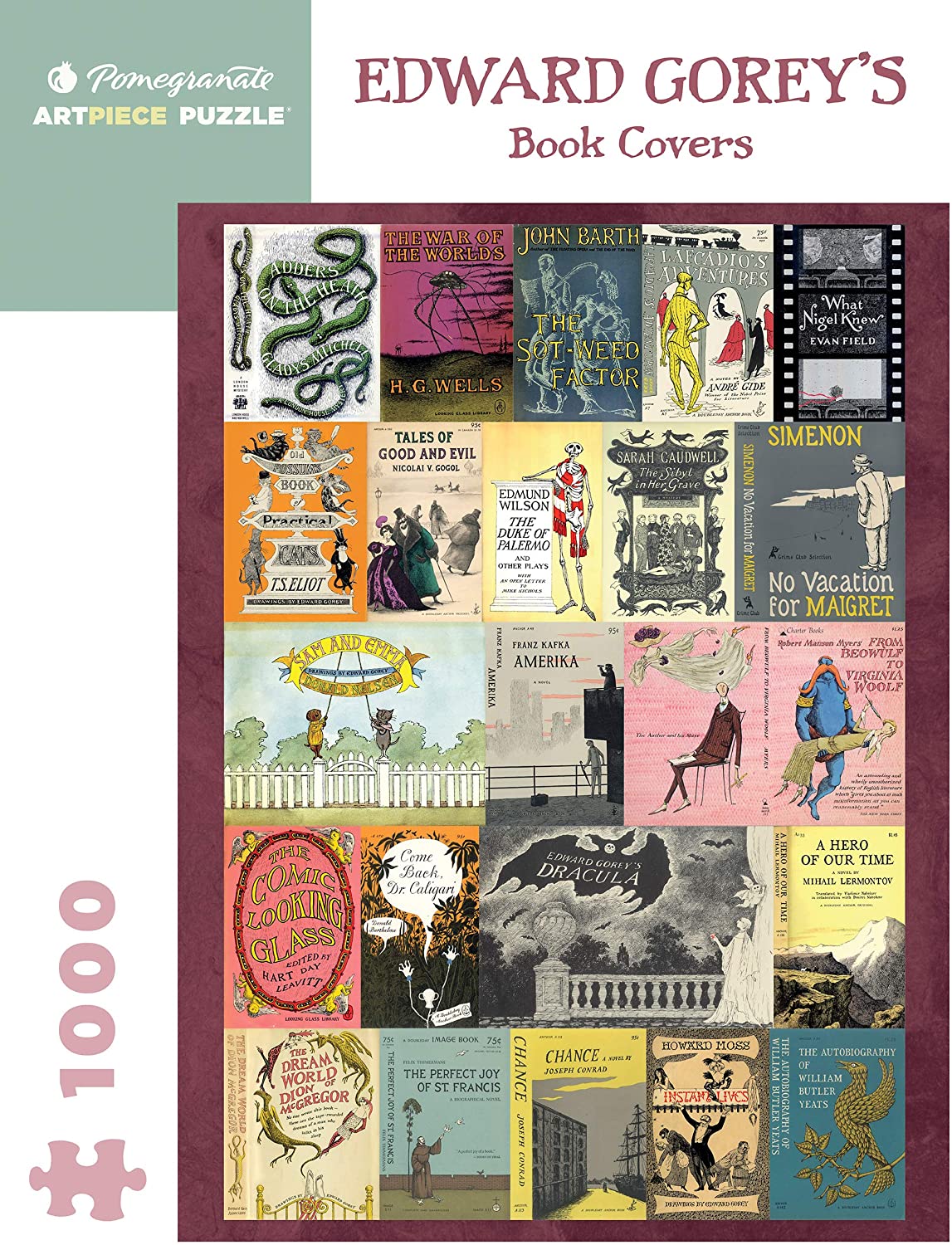 Puzzle: Edward Gorey's Book Covers 1000 Pieces