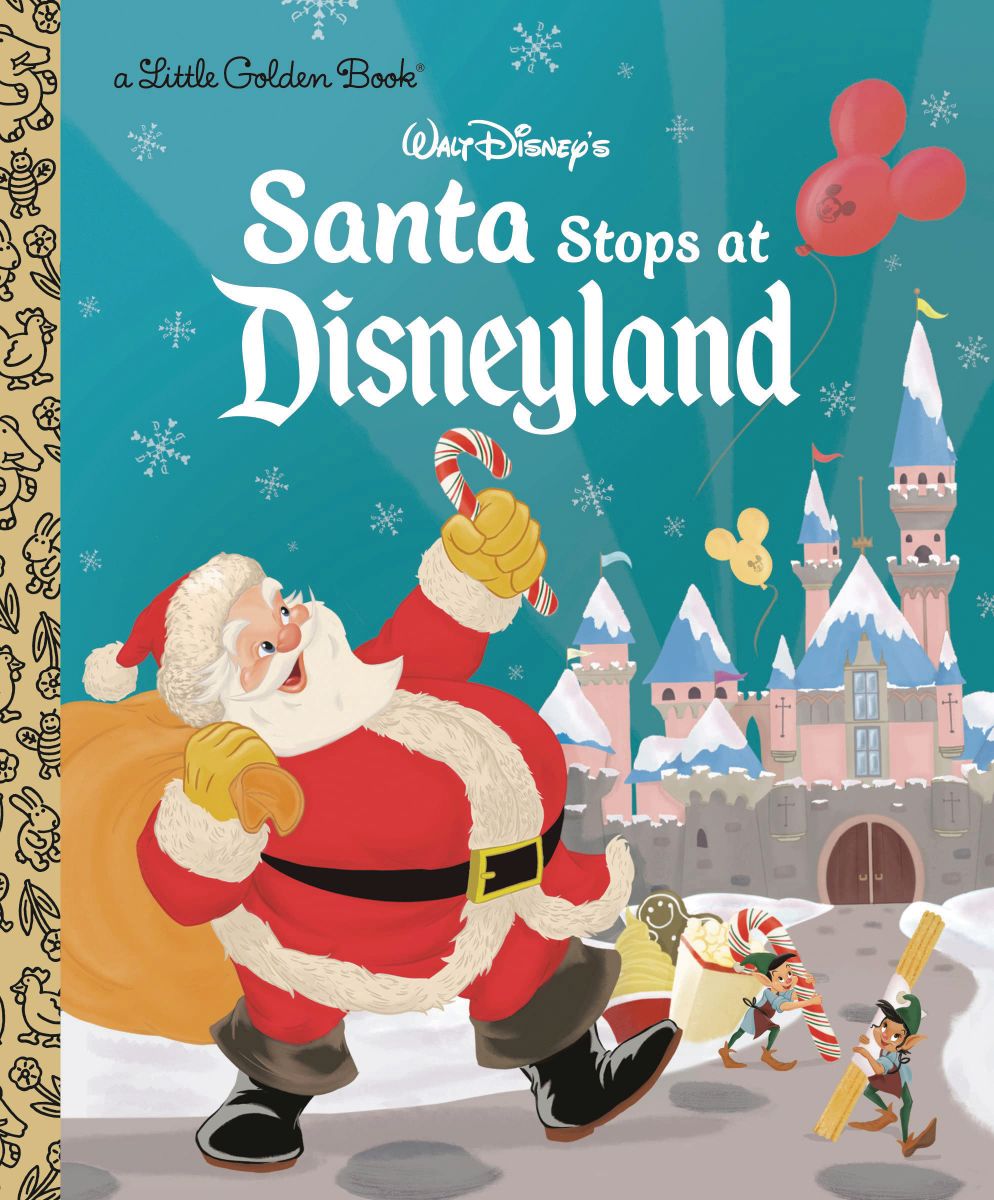 Little Golden Book: Santa Stops at Disneyland