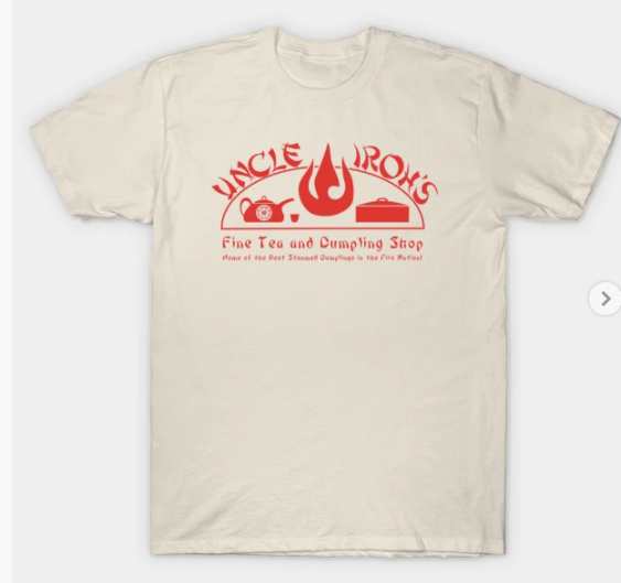 T-Shirt: Avatar - Uncle Iroh's Fine Tea Shop - Creme